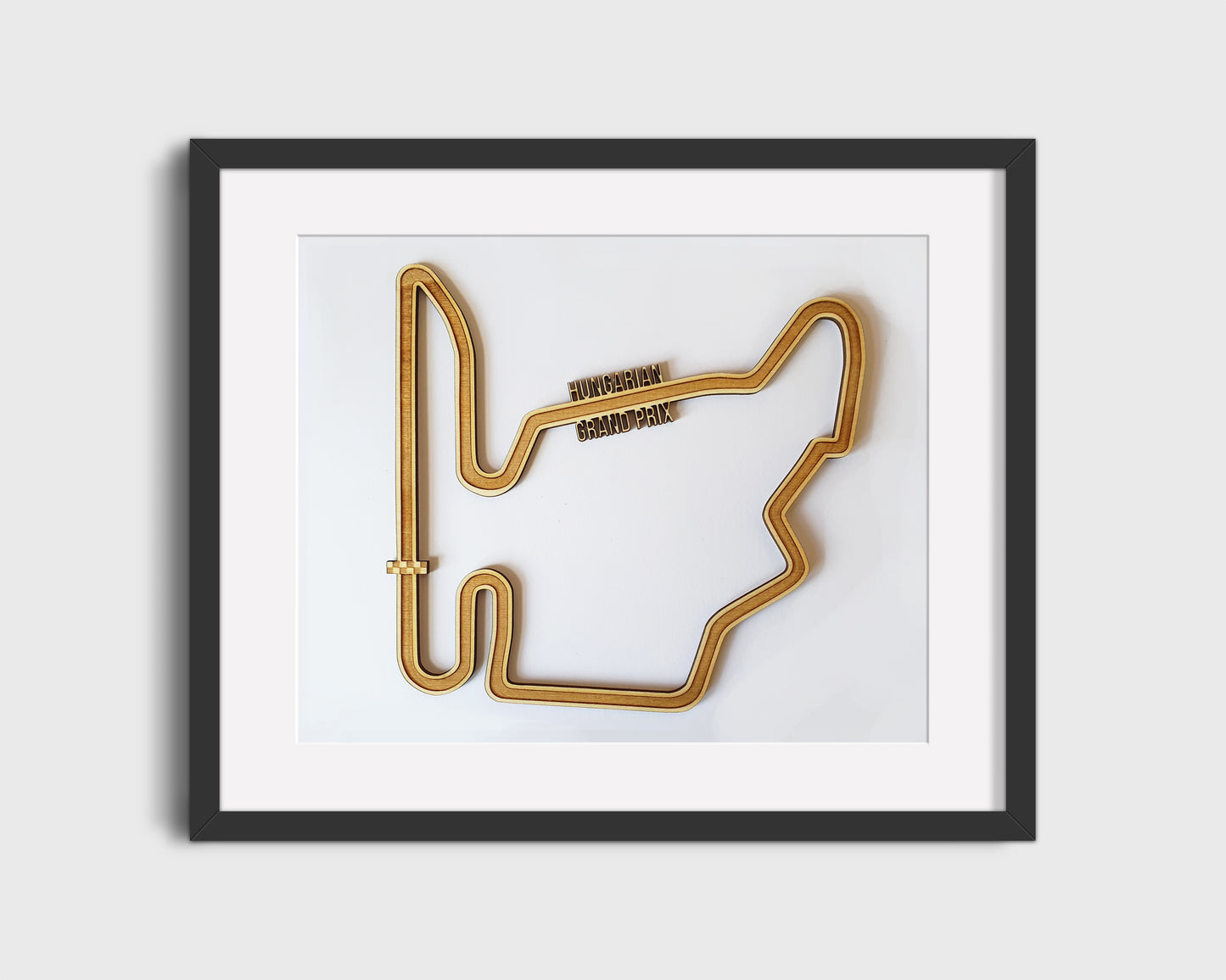 Hungarian Grand Prix - Hungaroring Circuit - Wooden Race Track Wall Art - Formula 1 Wood