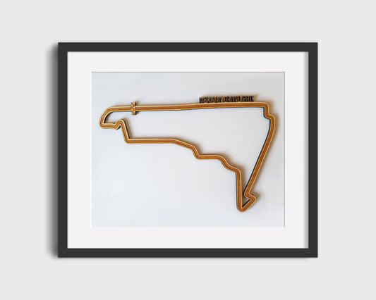 Mexican Grand Prix - Autódromo Hermanos Rodríguez - Wooden Race Track Wall Art - Formula 1 Wood