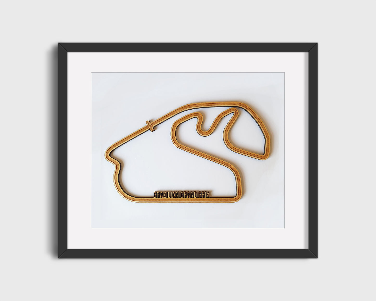 Brazilian Grand Prix - Autódromo José Carlos Pace - Wooden Race Track Wall Art - Formula 1 Wood